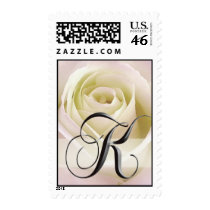 White Rose Monogram Stamp - Initial K stamps