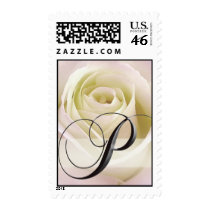 White Rose Monogram Stamp - Initial P by aslentz White Rose Monogram Stamp - Initial P