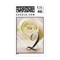 White Rose Monogram Stamp - Initial Q