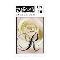 White Rose Monogram Stamp - Initial R by aslentz White Rose Monogram Stamp - Initial R