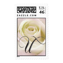 White Rose Monogram Stamp - Initial U by aslentz White Rose Monogram Stamp - Initial U