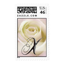 White Rose Monogram Stamp - Initial X