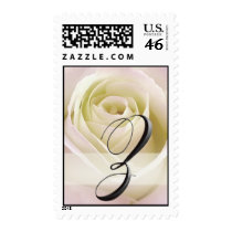White Rose Monogram Stamp - Initial Z