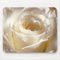 White Rose Mousepad by deesbasenjis White Rose Mousepad