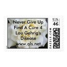 White_Rose,     Never Give Up   Le... - Customized Stamps