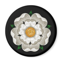 White Rose of York magnets by opheliasart White Rose of York magnets