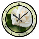 White Rose 'Pascali' Round Wallclocks