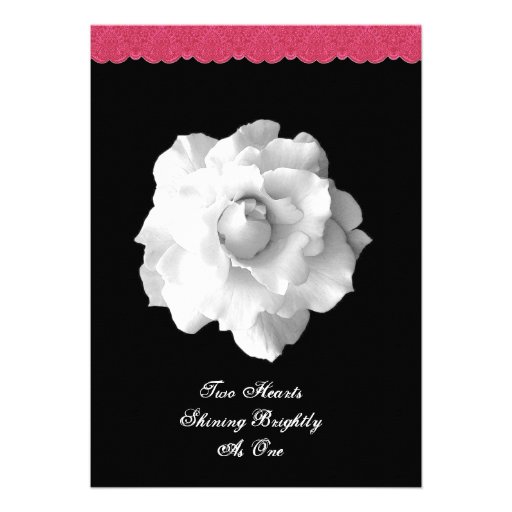 WHITE Rose Petals Wedding Template F002 Personalized Invites