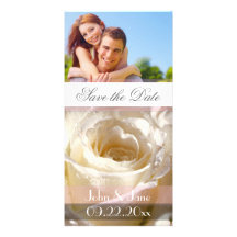 White Rose  /photo  "Save the Date" Photo Cards
