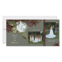 White Rose Photo Template Photo Greeting Card