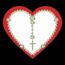 White rose Rosary stickers
