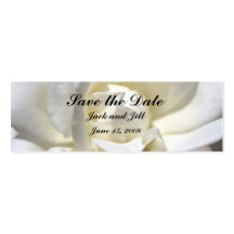 White Rose, Save the Date Business Card Template