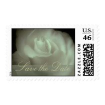 White rose save the date postage