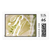 White Rose Save the Date Stamp