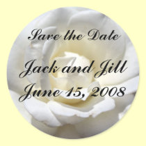 White Rose, Save the Date Sticker