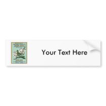 White Rose Vintage Japanese Silk Label Bumper Sticker