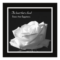 White Rose Vow Renewal Invitation invitations
