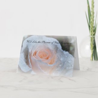 White Rose Wedding Invitation card