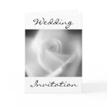 White Rose Wedding Invitation Card