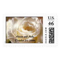 White Rose Wedding Stamp