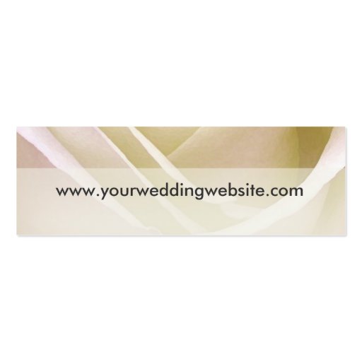 White Rose Wedding Website cards Business Card Template (front side)