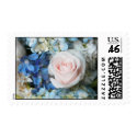 White Rose With Blue Flowers Stamp (Medium) by ayfoto White Rose With Blue Flowers Stamp (Medium)