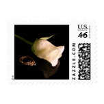White Rose with Wedding Rings Stamps
