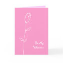 White Rosebud Valentine's Card