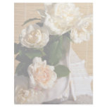 White roses and shell letterhead template