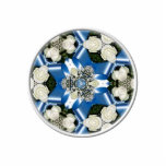 White Roses & Blue Ribbons Kaleidoscope Cut Outs