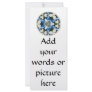 White Roses & Blue Ribbons Kaleidoscope Custom Rack Cards