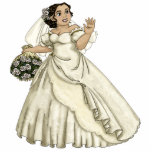 White Roses Bride Photo Cutout