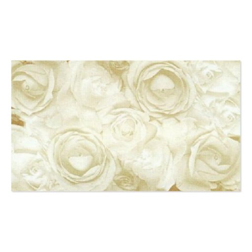 White Roses Business Card Template (back side)
