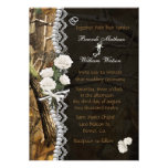 White Roses & Camo Invitation