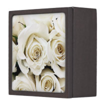 White Roses Gift Box Premium Trinket Boxes