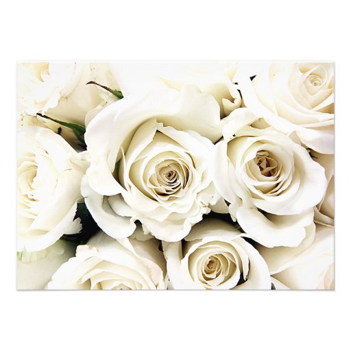 White Roses Invitations