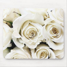 White Roses Mousepad