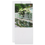 White Roses on a Picket Fence Rack Card Template