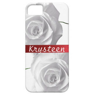 White Roses Personalized iPhone 5 Case