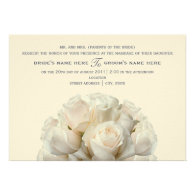 White Roses Wedding Invitation