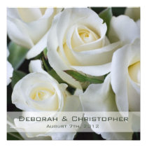 White Roses • Wedding Invitation invitations