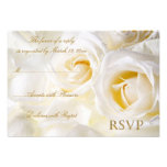 White Roses Wedding RSVP Custom Invites