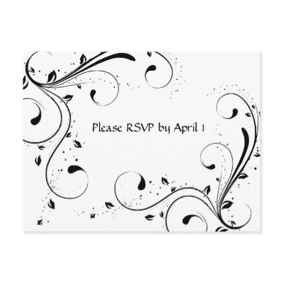 White RSVP Post Card