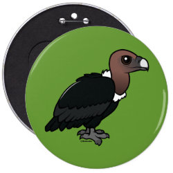 White-rumped Vulture Round Button