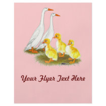 White Runner Duck Family Flyer Design