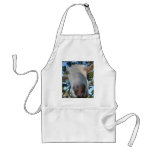 White saanen dairy goat doe nose close up HI Apron