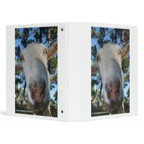 White saanen dairy goat doe nose close up HI Vinyl Binder