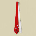 White Sakuras Cherry Blossoms Gift  Tie