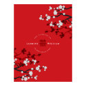 White Sakuras Chinese Wedding Poster posters