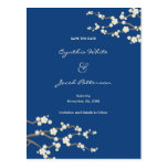 White Sakuras Save The Date Announcement Postcard